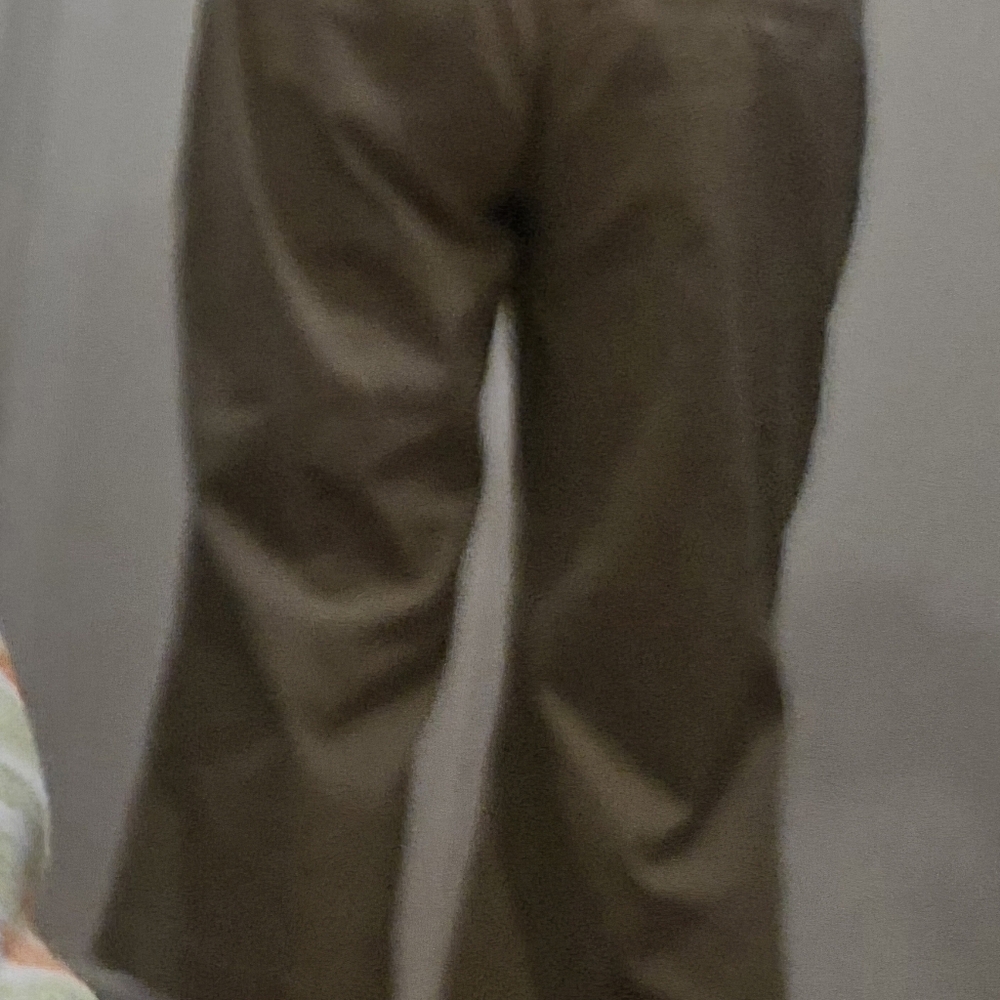 LANE BRYANT FLARED CROPS IN KHAKI